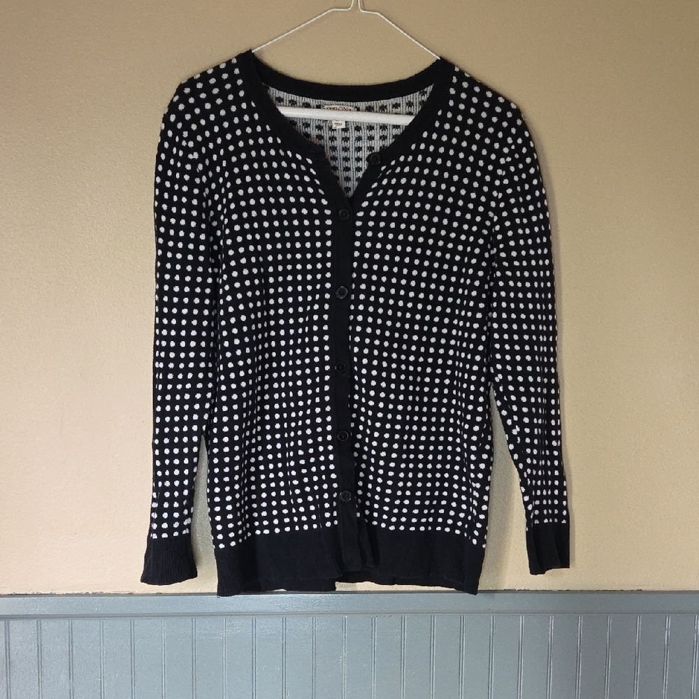 Merona Black and White Women's Cardigan